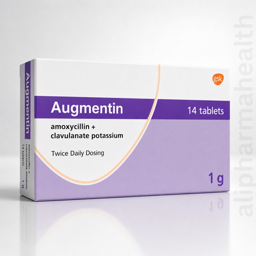 Augmentin 875/125 mg Amoxicillin Clavulanic Acid Augmentin 875/125 mg Amoxicillin and Clavulanic Acid antibiotic tablets